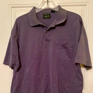 Vintage Tournament by Arrow 1990s Tennis Preppy Polo Shirt Men's Size Lg Blue